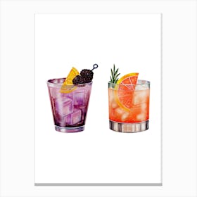 Cocktail Set. Las Vegas Canvas Print