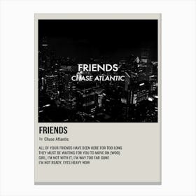 Friends By Chase Atlantic Poster 1 Canvas Print