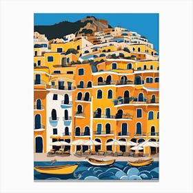 Summer In Positano Painting (230) Canvas Print
