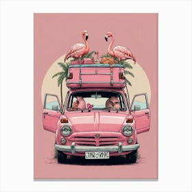 Pink Flamingos 1 Canvas Print