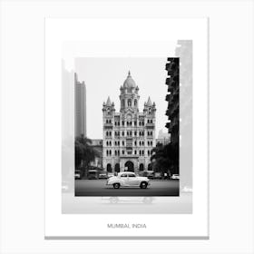 Poster Of Mumbai, India, Black And White Old Photo 4 Canvas Print