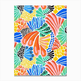 Abstract Rainbow Maximalism Animal Style Print Canvas Print