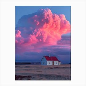 Pink Cloud Over Iceland 1 Canvas Print