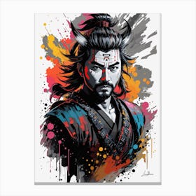 Tribal samurai Canvas Print