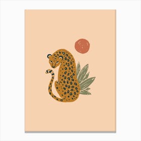 Sunny Leopard Canvas Print