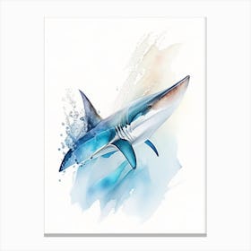 Ragged Tooth Shark Watercolour Canvas Print
