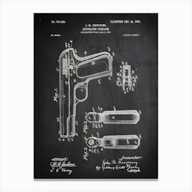 Hand Gun Patent Print Gun Patent Gun Print Gun Art Gun Decor Patent Patent Art Historical Print Patent Print G5851 Canvas Print