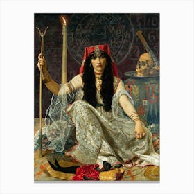 L'Envoûteuse (The Sorceress) by Georges Merle 1883 | Oil on Canvas | HD Remastered Immaculate Canvas Print