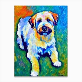 Briard 2 Fauvist Style dog Canvas Print