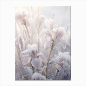 Frosty Botanical Iris 2 Canvas Print