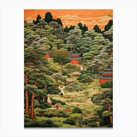 Traditional Japanese Tea Garden 1 Canvas Print