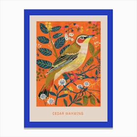 Spring Birds Poster Cedar Waxwing 2 Canvas Print