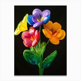 Bright Inflatable Flowers Wild Pansy 4 Canvas Print