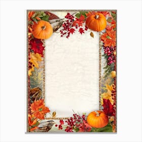 Calligraphy Of Thankful Ensconced In An Elaborate Vintage Style Frame Weaving Through A Tapestry (2) 2 Canvas Print