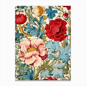 Victorian Floral Wallpaper Canvas Print