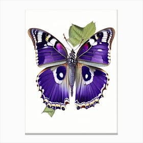 Purple Emperor Butterfly Decoupage 1 Canvas Print