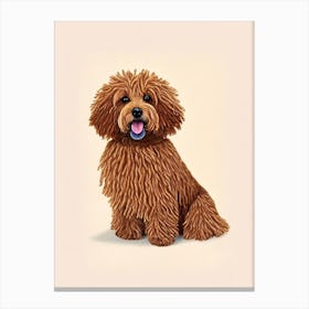 Puli Illustration dog Canvas Print