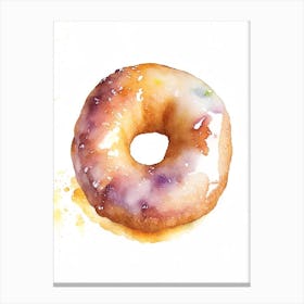 Apple Fritter Donut Cute Neon 2 Canvas Print