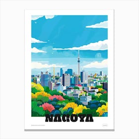 Nagoya Japan 2 Colourful Travel Poster Canvas Print