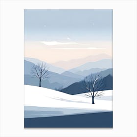 Winter Landscape With Trees Canvas Print