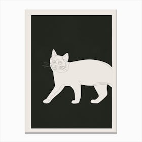 Minimalist Abstract Cat 2 Canvas Print