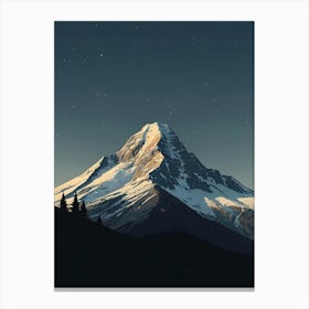 Snowy Mountain Canvas Print