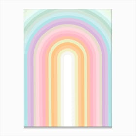 Serene Abstract Pastel Day Dream Rainbow Canvas Print