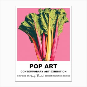 Rhubarb Pop Art 2 Canvas Print