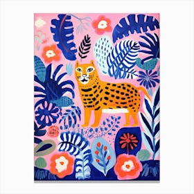 Tiger In The Jungle, Matisse Inspired 3 Canvas Print