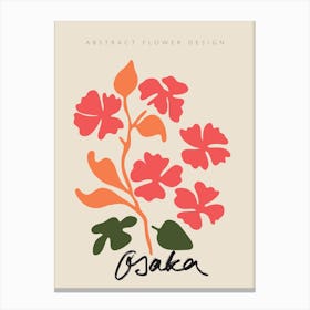 Osaka Abstract Flower Canvas Print