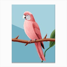 Minimalist Parrot 3 Illustration Canvas Print