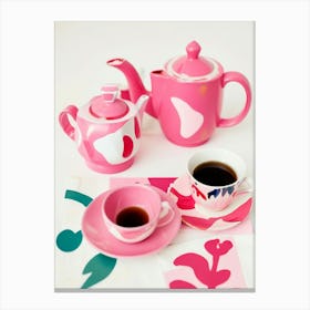 Pink Tea Set Canvas Print