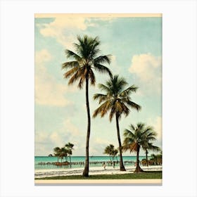 Siesta Key Beach Florida Vintage Canvas Print