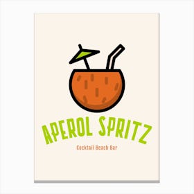 Aperol Spritz Orange - Aperol, Spritz, Aperol spritz, Cocktail, Orange, Drink 1 Canvas Print