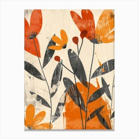 Orange Flowers 8 Canvas Print