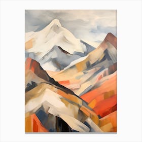 Mount Olympus Greece 6 Mountain Painting Canvas Print
