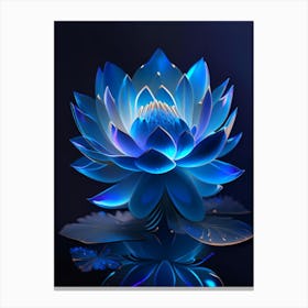 Blue Lotus Holographic 2 Canvas Print