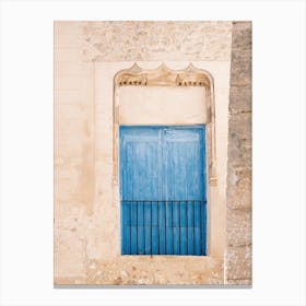 Balcony with blue door in Eivissa // Ibiza Travel Photography Canvas Print