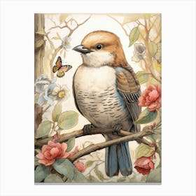 Storybook Animal Watercolour Kookaburra Canvas Print