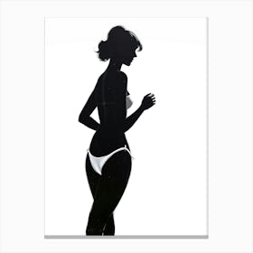 Silhouette Of A Woman Canvas Print