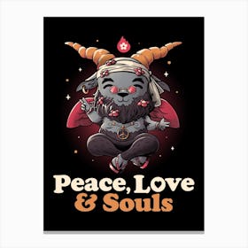 Peace Love And Souls Canvas Print