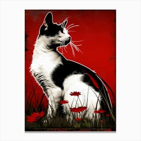 Cat In The Grass 3 Canvas Print