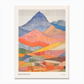 Ben Vorlich Scotland 1 Colourful Mountain Illustration Poster Canvas Print