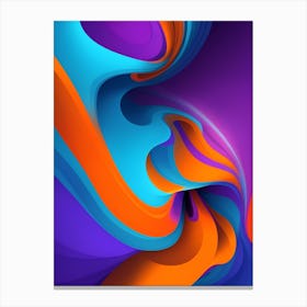 Abstract Colorful Waves Vertical Composition 36 Canvas Print