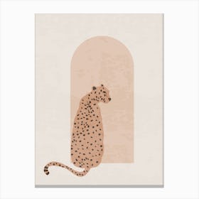 Bohemian Minimal Leopard Canvas Print