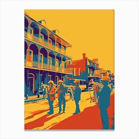 New Orleans Jazz National Historic Park Retro Pop Art 3 Canvas Print