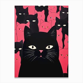 Black Cats 1 Canvas Print