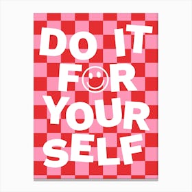 Do It For Yourself Checkerboard Canvas Print