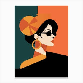 Woman In Sunglasses Canvas Print