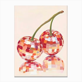 Disco Ball Cherries Canvas Print